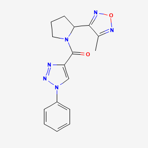 3-methyl-4-{1-[(1-phenyl-1H-1,2,3-triazol-4-yl)carbonyl]-2-pyrrolidinyl}-1,2,5-oxadiazole