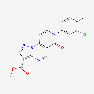 methyl 7-(3-chloro-4-methylphenyl)-2-methyl-6-oxo-6,7-dihydropyrazolo[1,5-a]pyrido[3,4-e]pyrimidine-3-carboxylate