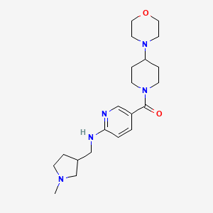 N-[(1-methylpyrrolidin-3-yl)methyl]-5-[(4-morpholin-4-ylpiperidin-1-yl)carbonyl]pyridin-2-amine