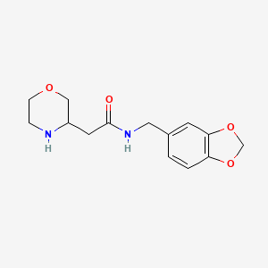 N-(1,3-benzodioxol-5-ylmethyl)-2-(3-morpholinyl)acetamide hydrochloride