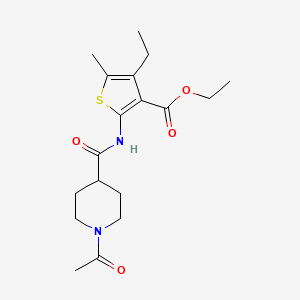 ethyl 2-{[(1-acetyl-4-piperidinyl)carbonyl]amino}-4-ethyl-5-methyl-3-thiophenecarboxylate