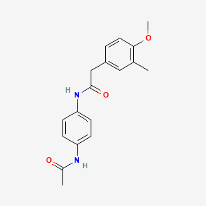 N-[4-(acetylamino)phenyl]-2-(4-methoxy-3-methylphenyl)acetamide