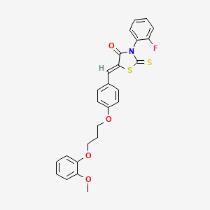 3-(2-fluorophenyl)-5-{4-[3-(2-methoxyphenoxy)propoxy]benzylidene}-2-thioxo-1,3-thiazolidin-4-one