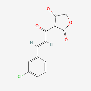 molecular formula C13H9ClO4 B5273958 3-[(E)-3-(3-chlorophenyl)prop-2-enoyl]oxolane-2,4-dione 