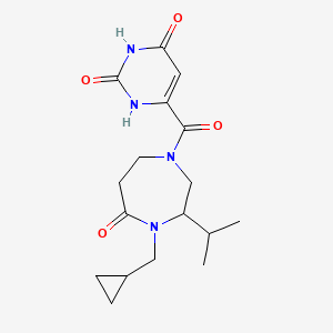 molecular formula C17H24N4O4 B5273960 6-{[4-(cyclopropylmethyl)-3-isopropyl-5-oxo-1,4-diazepan-1-yl]carbonyl}-2,4(1H,3H)-pyrimidinedione 