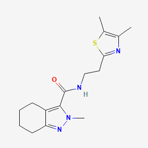 molecular formula C16H22N4OS B5273979 N-[2-(4,5-dimethyl-1,3-thiazol-2-yl)ethyl]-2-methyl-4,5,6,7-tetrahydroindazole-3-carboxamide 