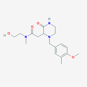 N-(2-hydroxyethyl)-2-[1-(4-methoxy-3-methylbenzyl)-3-oxo-2-piperazinyl]-N-methylacetamide