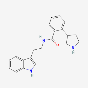 N-[2-(1H-indol-3-yl)ethyl]-2-(3-pyrrolidinyl)benzamide hydrochloride