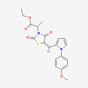 ethyl 2-[(5E)-5-[[1-(4-methoxyphenyl)pyrrol-2-yl]methylidene]-2,4-dioxo-1,3-thiazolidin-3-yl]propanoate