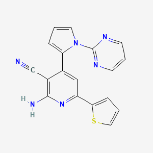 2-amino-4-(1-pyrimidin-2-yl-1H-pyrrol-2-yl)-6-(2-thienyl)nicotinonitrile