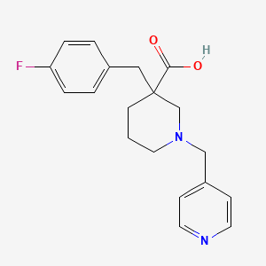 3-(4-fluorobenzyl)-1-(pyridin-4-ylmethyl)piperidine-3-carboxylic acid