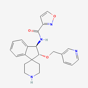 N-[(1R,2R)-2-(pyridin-3-ylmethoxy)spiro[1,2-dihydroindene-3,4'-piperidine]-1-yl]-1,2-oxazole-3-carboxamide