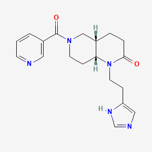 (4aS*,8aR*)-1-[2-(1H-imidazol-4-yl)ethyl]-6-(pyridin-3-ylcarbonyl)octahydro-1,6-naphthyridin-2(1H)-one