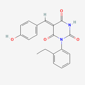 (5Z)-1-(2-ethylphenyl)-5-[(4-hydroxyphenyl)methylidene]-1,3-diazinane-2,4,6-trione