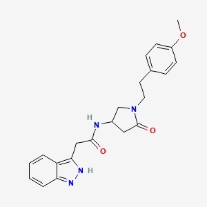 2-(2H-indazol-3-yl)-N-[1-[2-(4-methoxyphenyl)ethyl]-5-oxopyrrolidin-3-yl]acetamide