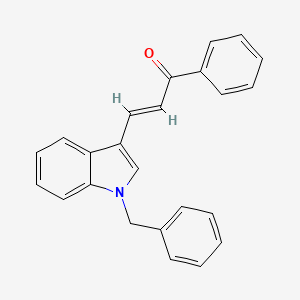 (2E)-1-phenyl-3-[1-benzylindol-3-yl]prop-2-en-1-one