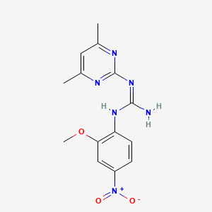 N'-(4,6-DIMETHYLPYRIMIDIN-2-YL)-N-(2-METHOXY-4-NITROPHENYL)GUANIDINE