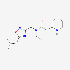 N-ethyl-N-[(5-isobutyl-1,2,4-oxadiazol-3-yl)methyl]-2-(3-morpholinyl)acetamide hydrochloride