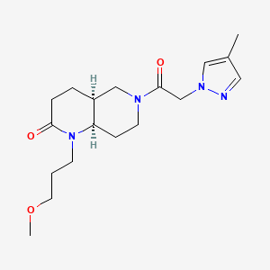 (4aS*,8aR*)-1-(3-methoxypropyl)-6-[(4-methyl-1H-pyrazol-1-yl)acetyl]octahydro-1,6-naphthyridin-2(1H)-one