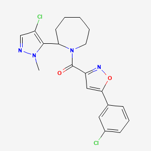 2-(4-chloro-1-methyl-1H-pyrazol-5-yl)-1-{[5-(3-chlorophenyl)-3-isoxazolyl]carbonyl}azepane