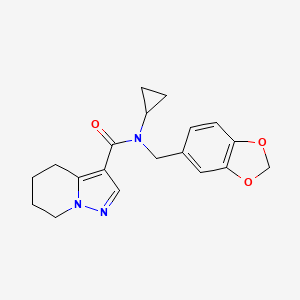 N-(1,3-benzodioxol-5-ylmethyl)-N-cyclopropyl-4,5,6,7-tetrahydropyrazolo[1,5-a]pyridine-3-carboxamide