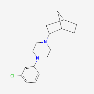 molecular formula C17H23ClN2 B5274286 1-(2-Bicyclo[2.2.1]heptanyl)-4-(3-chlorophenyl)piperazine 