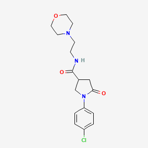 1-(4-chlorophenyl)-N-(2-morpholin-4-ylethyl)-5-oxopyrrolidine-3-carboxamide