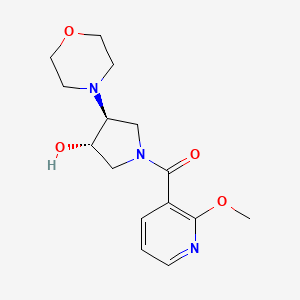 [(3S,4S)-3-hydroxy-4-morpholin-4-ylpyrrolidin-1-yl]-(2-methoxypyridin-3-yl)methanone