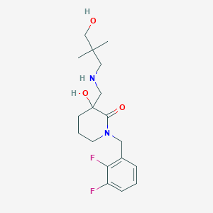 1-(2,3-difluorobenzyl)-3-hydroxy-3-{[(3-hydroxy-2,2-dimethylpropyl)amino]methyl}piperidin-2-one