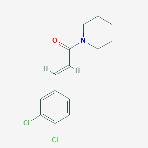 molecular formula C15H17Cl2NO B5274319 (2E)-3-(3,4-dichlorophenyl)-1-(2-methylpiperidin-1-yl)prop-2-en-1-one 