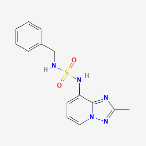 molecular formula C14H15N5O2S B5274321 N-benzyl-N'-(2-methyl[1,2,4]triazolo[1,5-a]pyridin-8-yl)sulfamide 