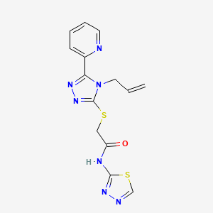 2-{[4-ALLYL-5-(2-PYRIDINYL)-4H-1,2,4-TRIAZOL-3-YL]SULFANYL}-N-(1,3,4-THIADIAZOL-2-YL)ACETAMIDE