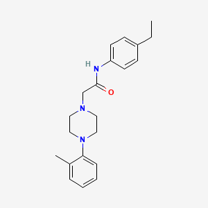 molecular formula C21H27N3O B5274365 N-(4-ethylphenyl)-2-[4-(2-methylphenyl)piperazin-1-yl]acetamide 