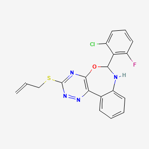 6-(2-Chloro-6-fluorophenyl)-3-prop-2-enylsulfanyl-6,7-dihydro-[1,2,4]triazino[5,6-d][3,1]benzoxazepine