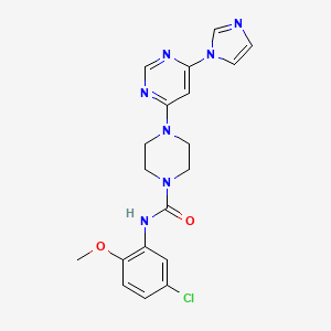 N-(5-chloro-2-methoxyphenyl)-4-[6-(1H-imidazol-1-yl)-4-pyrimidinyl]-1-piperazinecarboxamide