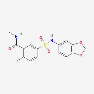 5-(1,3-benzodioxol-5-ylsulfamoyl)-N,2-dimethylbenzamide