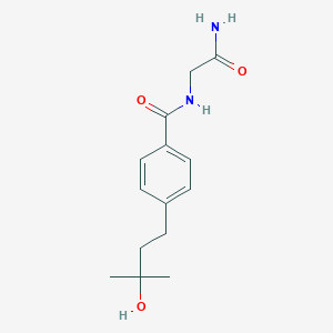 N-(2-amino-2-oxoethyl)-4-(3-hydroxy-3-methylbutyl)benzamide