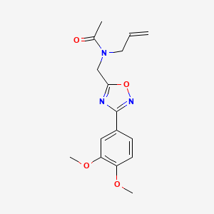 molecular formula C16H19N3O4 B5274461 N-allyl-N-{[3-(3,4-dimethoxyphenyl)-1,2,4-oxadiazol-5-yl]methyl}acetamide 