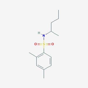 molecular formula C13H21NO2S B5274482 2,4-DIMETHYL-N-(2-PENTANYL)BENZENESULFONAMIDE 