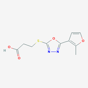 3-{[5-(2-Methylfuran-3-yl)-1,3,4-oxadiazol-2-yl]sulfanyl}propanoic acid