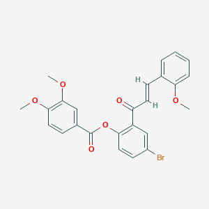 4-bromo-2-[3-(2-methoxyphenyl)acryloyl]phenyl 3,4-dimethoxybenzoate