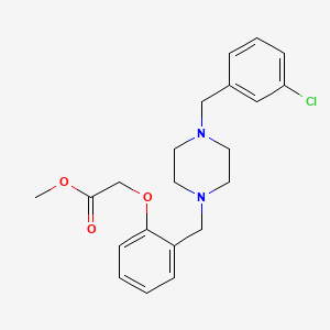 molecular formula C21H25ClN2O3 B5274524 methyl (2-{[4-(3-chlorobenzyl)-1-piperazinyl]methyl}phenoxy)acetate 