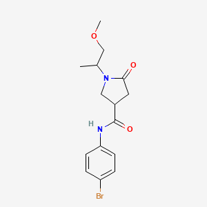 N-(4-bromophenyl)-1-(1-methoxypropan-2-yl)-5-oxopyrrolidine-3-carboxamide