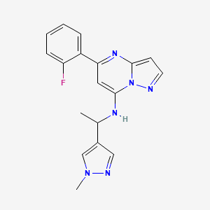 5-(2-fluorophenyl)-N-[1-(1-methyl-1H-pyrazol-4-yl)ethyl]pyrazolo[1,5-a]pyrimidin-7-amine