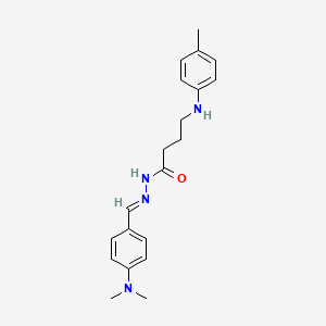 N'-[(E)-[4-(Dimethylamino)phenyl]methylidene]-4-[(4-methylphenyl)amino]butanehydrazide