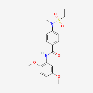 N-(2,5-dimethoxyphenyl)-4-[(ethylsulfonyl)(methyl)amino]benzamide