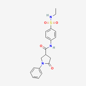 N-[4-(ethylsulfamoyl)phenyl]-5-oxo-1-phenylpyrrolidine-3-carboxamide