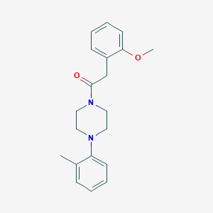 molecular formula C20H24N2O2 B5274594 2-(2-Methoxyphenyl)-1-[4-(2-methylphenyl)piperazin-1-yl]ethanone 