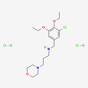 N-[(3-chloro-4,5-diethoxyphenyl)methyl]-3-morpholin-4-ylpropan-1-amine;dihydrochloride