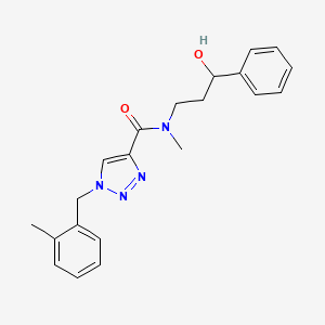 N-(3-hydroxy-3-phenylpropyl)-N-methyl-1-(2-methylbenzyl)-1H-1,2,3-triazole-4-carboxamide